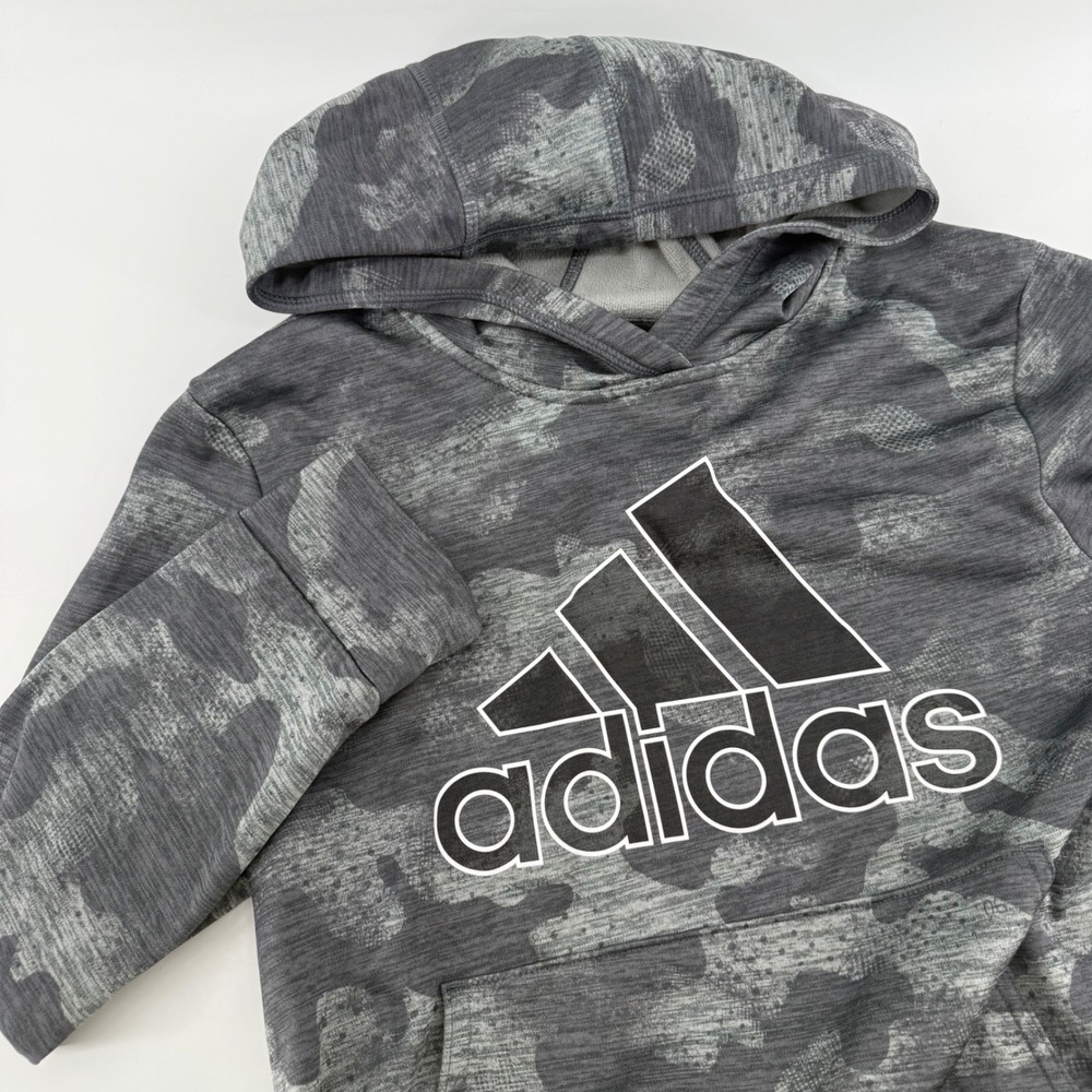 Kids Adidas Camo Hoodie Pullover Athleisure Long Sleeve Size M